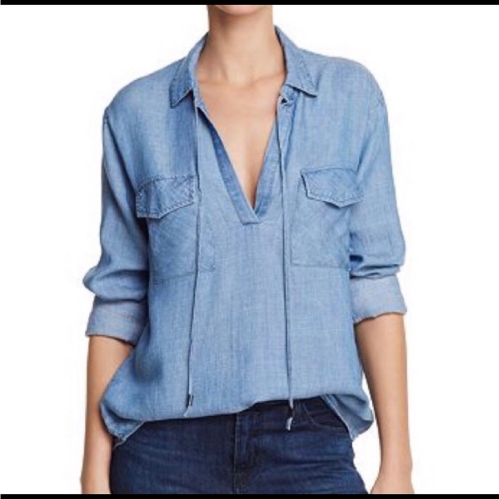 Rails Selena blue chambray tunic top size XS